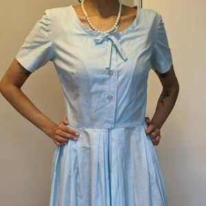 Baby blue '60s shirtwaist dress, XS/S, Vintage